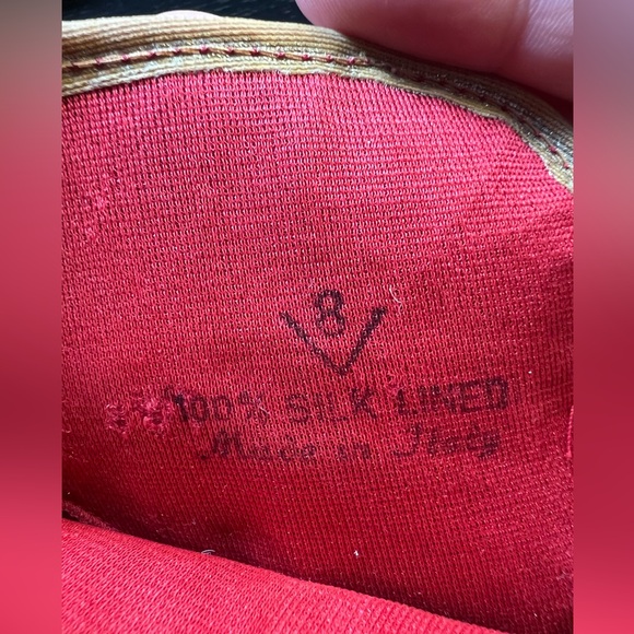 Vintage Italian Red Leather Gloves size 8 - Picture 4 of 13